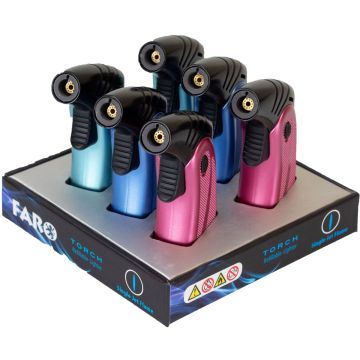 Faro Single Jet Metal Torch lighter 6 pcs.