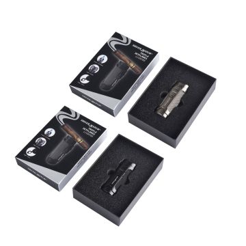 Aanst. 3 jet Silver Match Vaduz + Cigar holder 2pcs