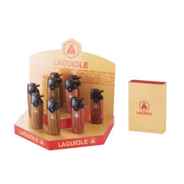 Laguiole Aanst. Single Jet Slide Wood 9pcs