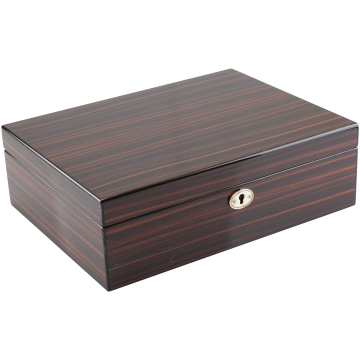 Humidor teak met slot hoogglans 30 sig.