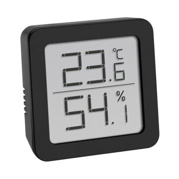 TFA Digital Hygrometer Black Zonder Batterij