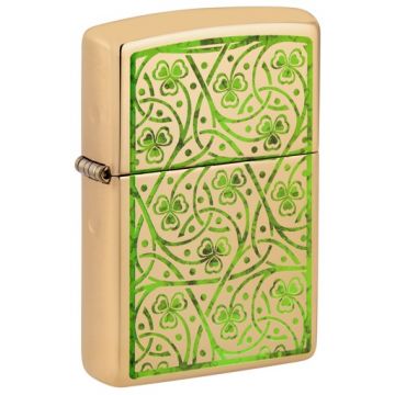 Zippo 254B Clover Leaves Design