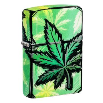 Zippo 49193 Glowing Cannabis Design