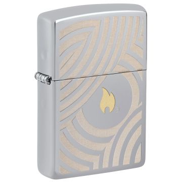 Zippo 250 Flame and Circles Design 2