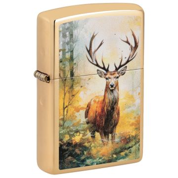 Zippo 254B Watercolor Deer Design