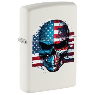 Zippo 214 Skull Flag Design