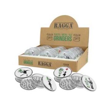 Ragga Grinder Plastic Banksy Leaf 60mm (x12)