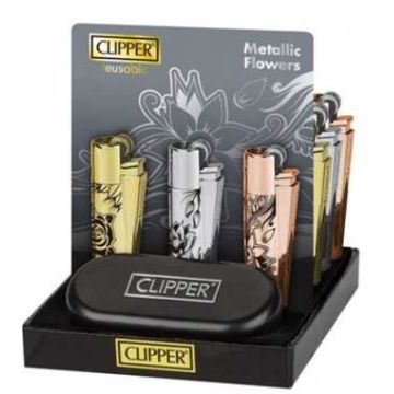 CLIPPER METAL METALLIC FLOWER (X12)