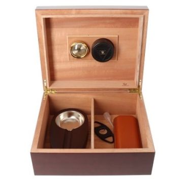 Germanus Humidor Set brown 26x22,5x10,8cm