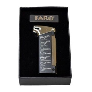 Faro Pipe Lighter sat/black w/3 tools