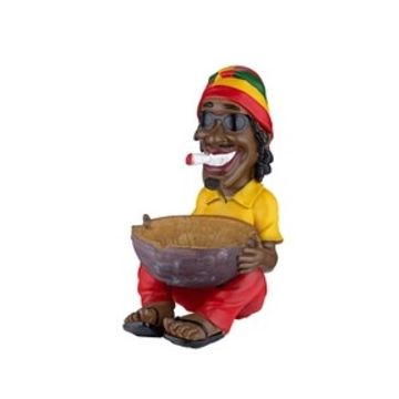 Ashtray, Polyresin Rasta sitting, h. 40cm