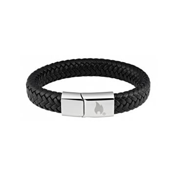 Zippo Braided Leather Bracelet - 20 x 1.4 x 0.8 cm