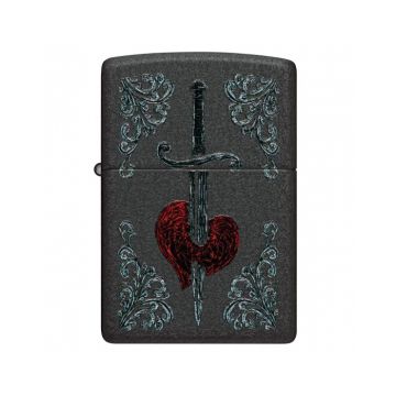 Zippo Heart Dagger Tattoo Design