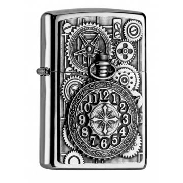 ZIPPO PL POCKET WATCH AND GEAR WHEELS EMBLEM