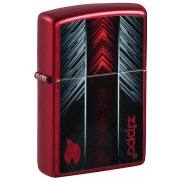 Zippo 21063 Red and Gray Zippo Design